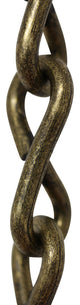 Steel Single Jack Basket Chain, 65 Reel, Antique Brass, U40
