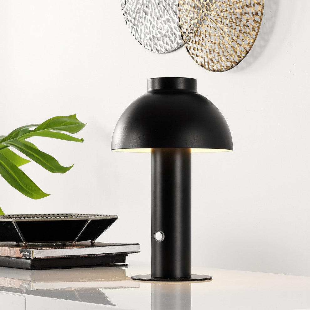 Safavieh Niara Rechargeable LED Table Lamp Black
