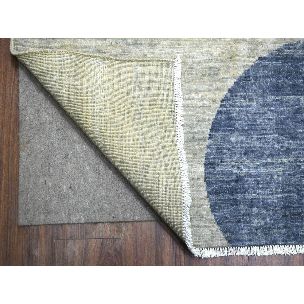 Colorful The Circles Densely Woven Hand Knotted Natural Dyes Wool Rug, 9'1"x12'