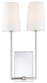 Crystorama Lena 2-Light 18" Wall Sconce, Polished Chrome