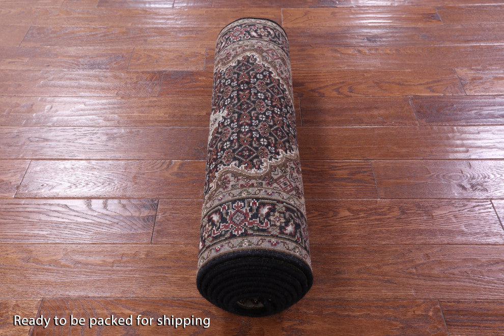 2' 7" X 10' 3" Runner Persian Tabriz Handmade Wool & Silk Rug - Q13025