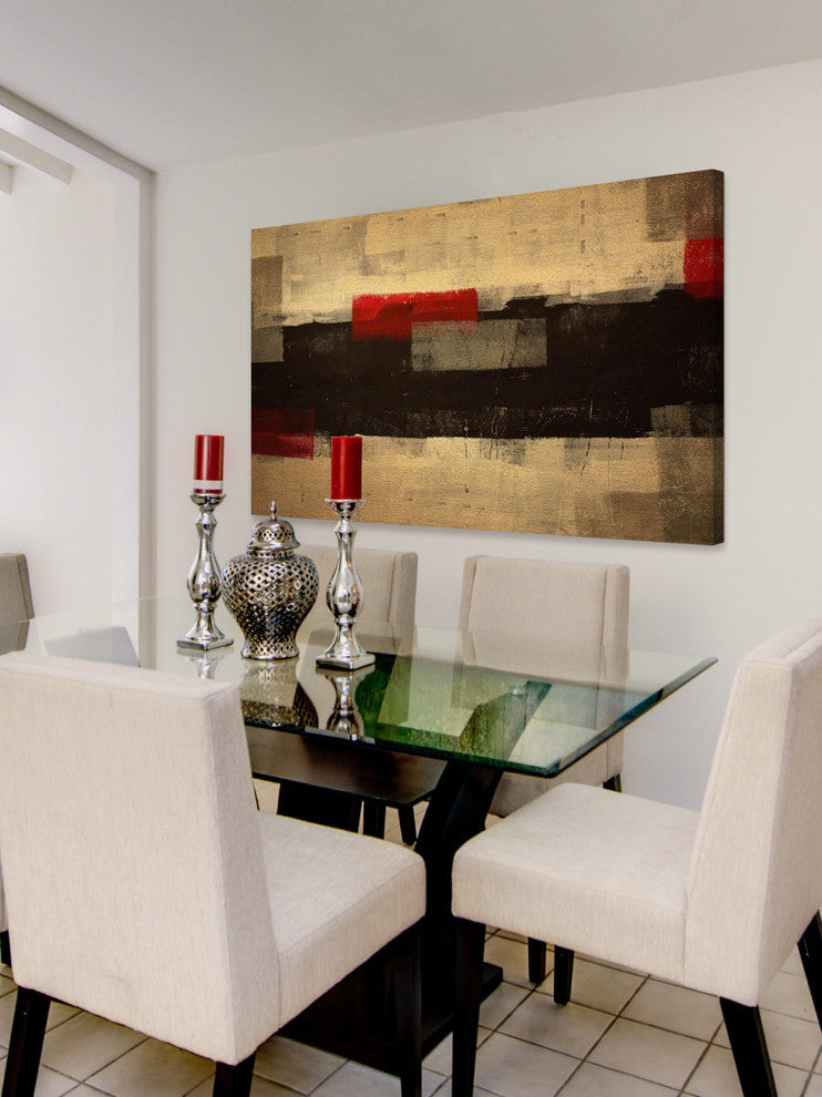 "Sacred Intensity" Painting Print on Gold Metallic Canvas