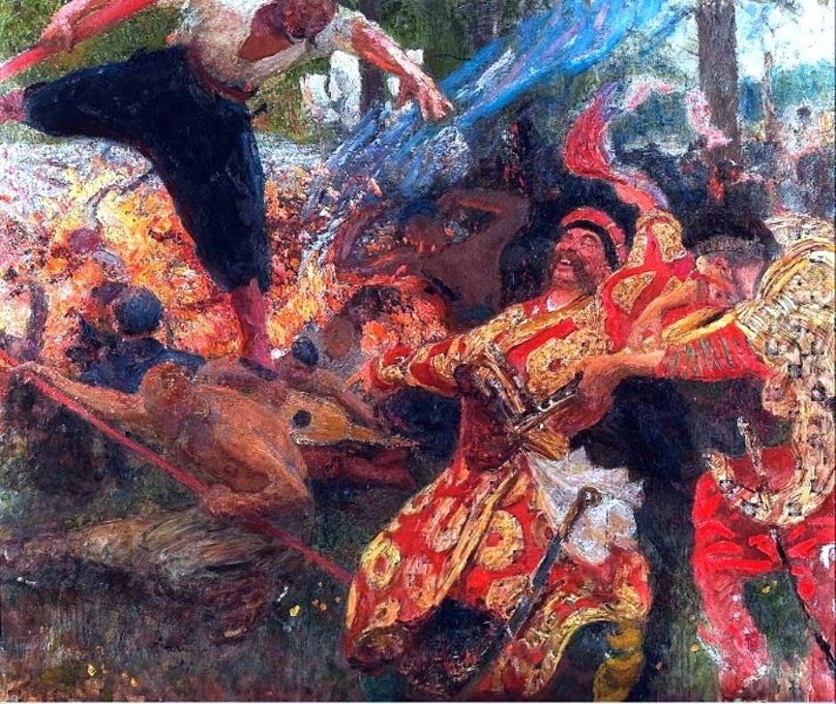 Ilia Efimovich Repin Hopak, 20"x25" Gallery Wrapped Canvas Print