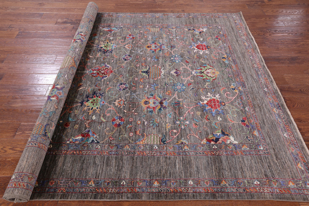 Handmade Persian Tabriz Wool Rug 6' 9" X 9' 10" Q9623