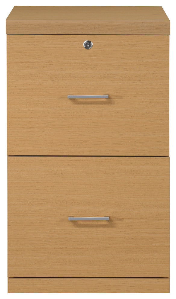 Alpine 2-Drawer Vertical File With Lockdowel Fastening System, Natural Finish