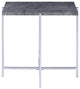ACME Adelae End Table, Faux Marble and Chrome