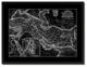 Persia Iraq Iran Afghanistan Vintage Monochrome Map Canvas, 28"x37"