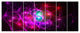 Pink Glowing Bubbles Time, Abstract Wall Art Canvas, 83"x32", 7 Panels
