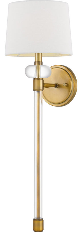 Quoizel QW4071WS One Light Wall Sconce, Weathered Brass Finish