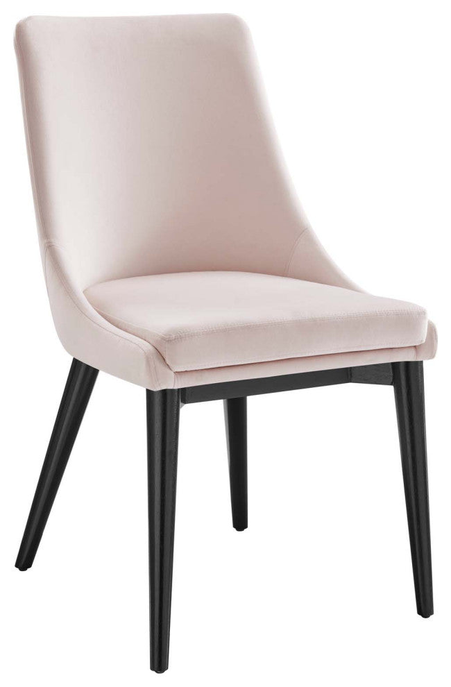 Viscount Accent Performance Velvet Dining Chairs, Set of 2, Pink