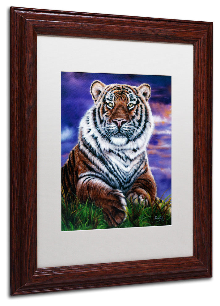 Jenny Newland ''Arizona Tiger'' Matted Framed Art, 14x11