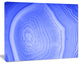 Dark Blue Agate Structure, Abstract Canvas Art Print, 60"x28"
