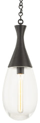 Southold Large 1-Light Pendant Black Brass