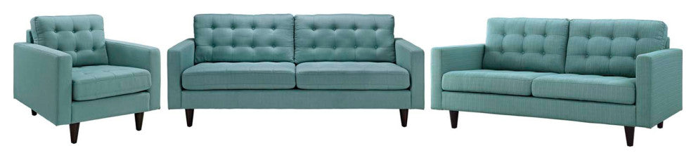 Empress Sofa, Loveseat and Armchair Set of 3, Laguna