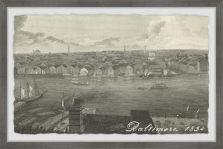 "Baltimore View" Framed Painting Print, 18x12