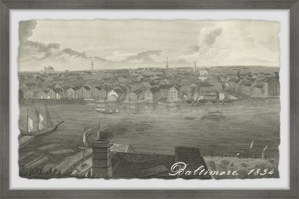 "Baltimore View" Framed Painting Print, 18x12
