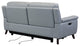 Steffanie Contemporary Sofa, Dark Wood and Dove Gray Genuine Leather