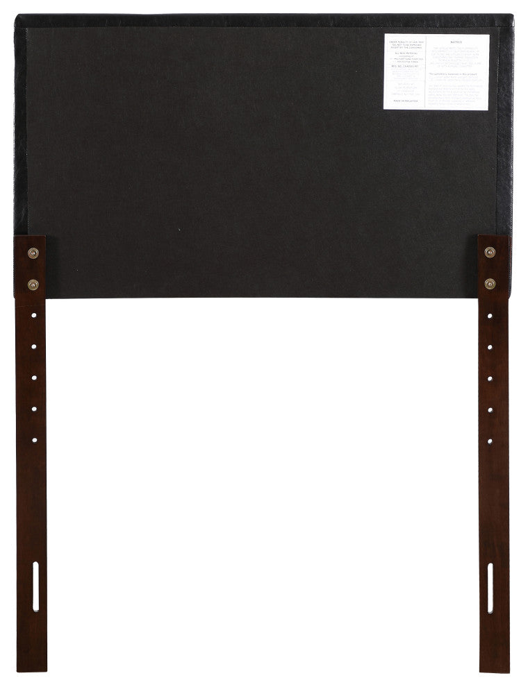 Novo Faux Leather Headboard, Black, Twin