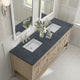 Breckenridge 72" Double Vanity, Oak, 3 CM Charcoal Soapstone Top