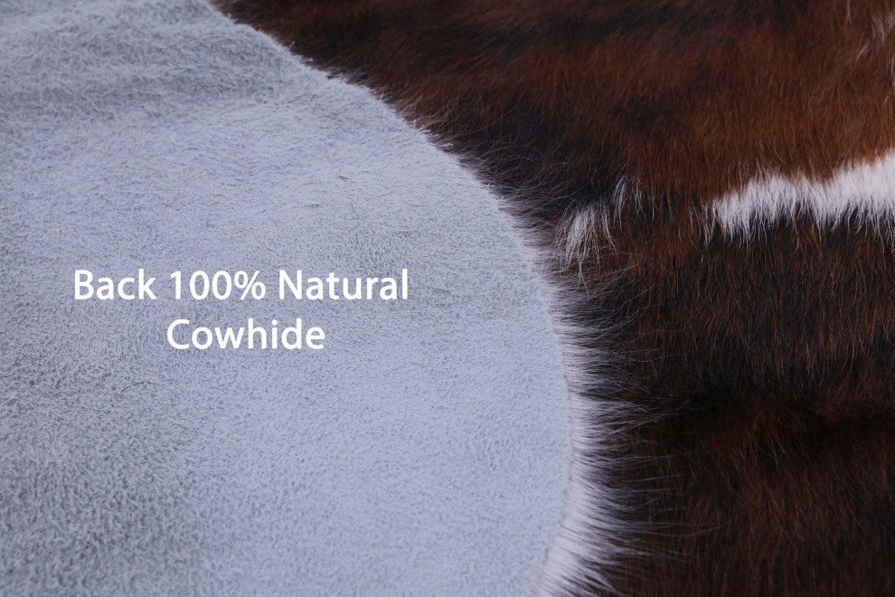 Tricolor Natural Cowhide Rug 6' 9" X 6' 5" C2412