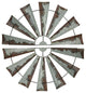 Pair of Large 48 inch Rustic Metal Half Moon Windmill Farmhouse Wall Sculpture