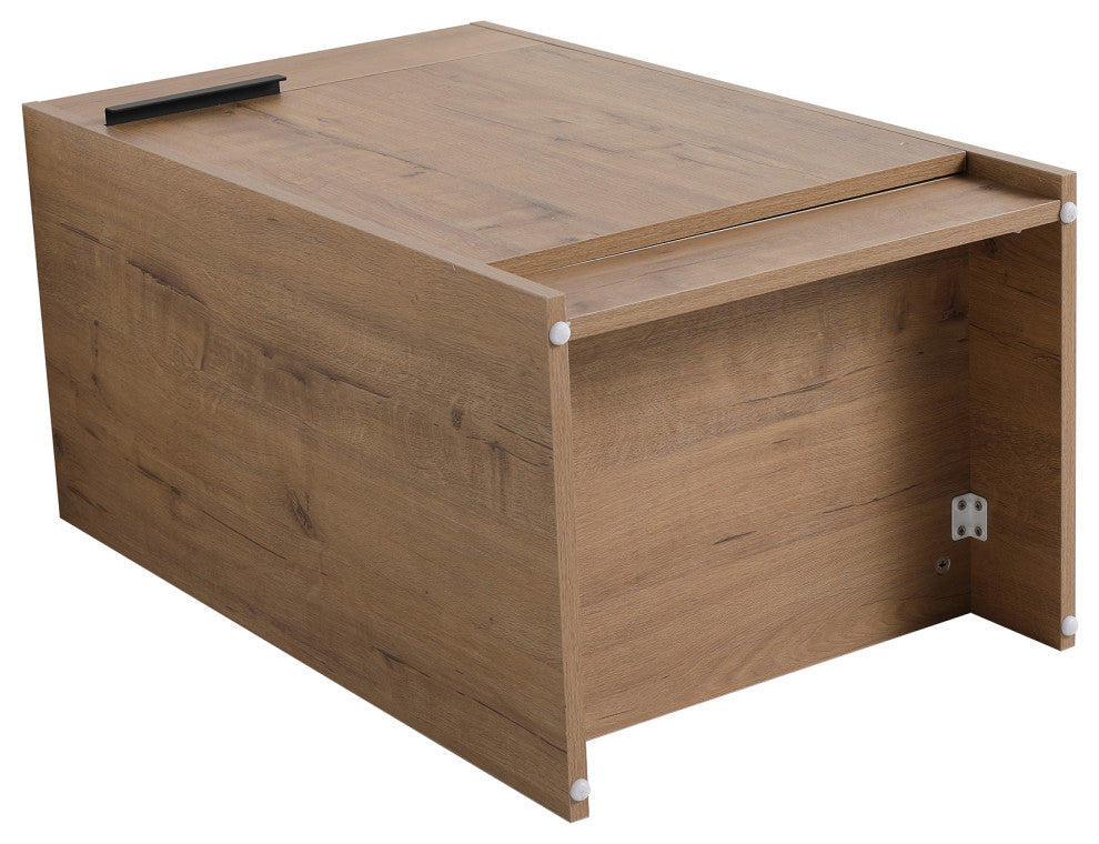 18x15., Bath Vanity, Imitative Oak With White Ceramic Top and Basin
