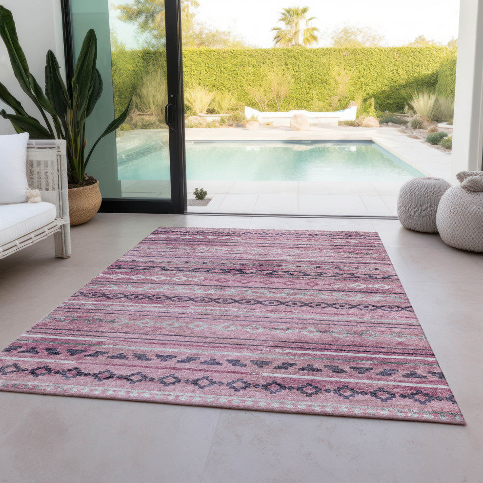 Indoor/Outdoor Sedona SN10 Blush Machine Washable 5' x 7'6" Rug