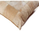 18"x18" Torino Patchwork Cowhide Pillow, Salt and Pepper Taupe/White
