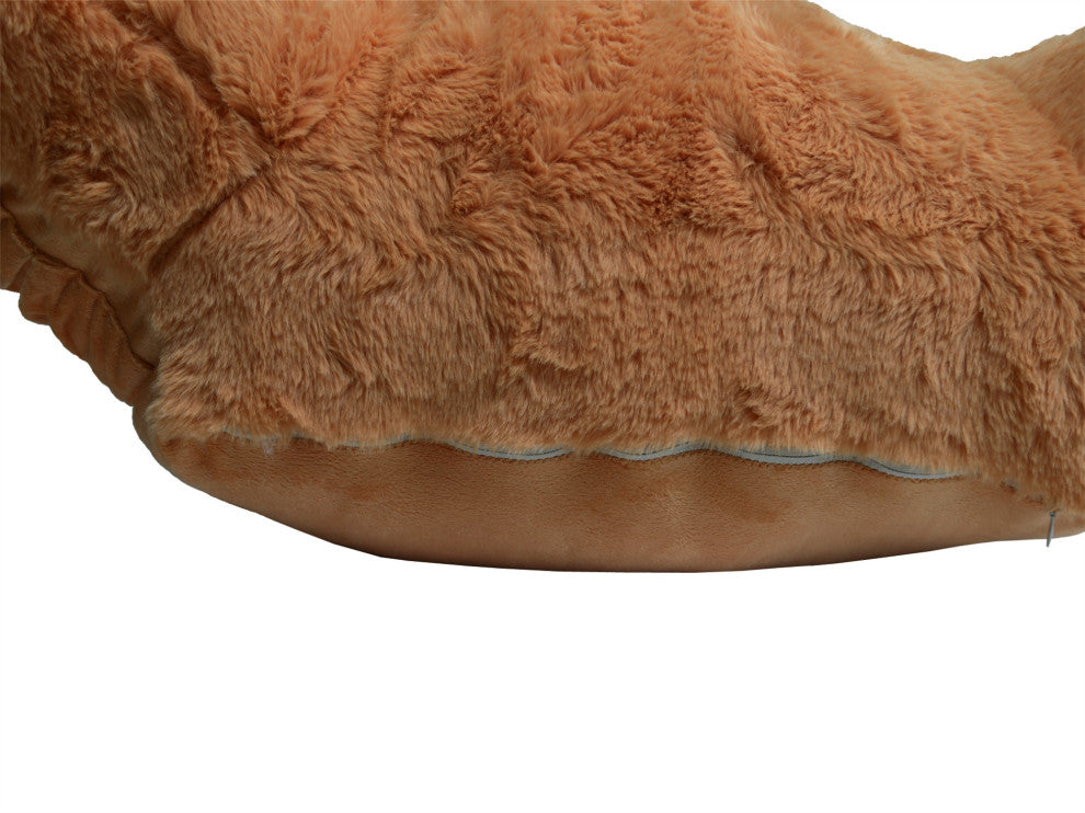 Faux Fur Bedrest Shell, Umber, 28"x30" X17"