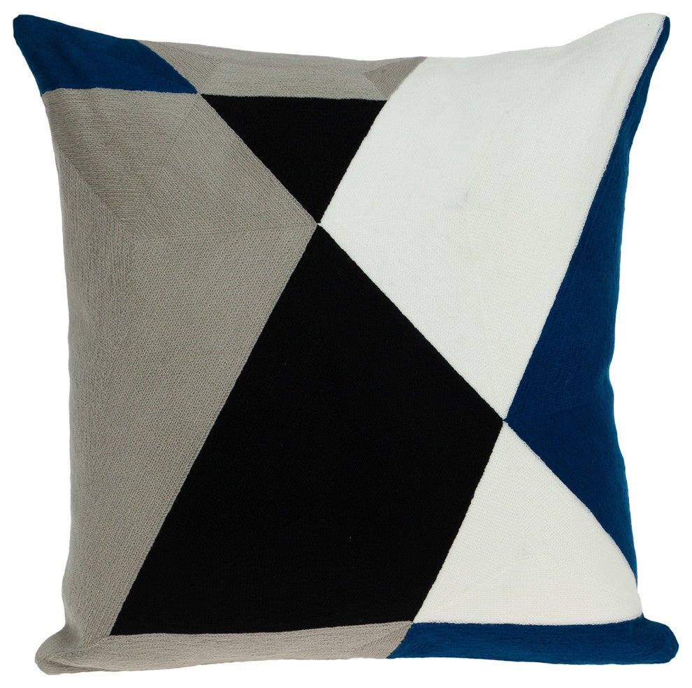 Parkland Collection Hexa Contemporary Multicolor Pillow Cover With Poly Insert