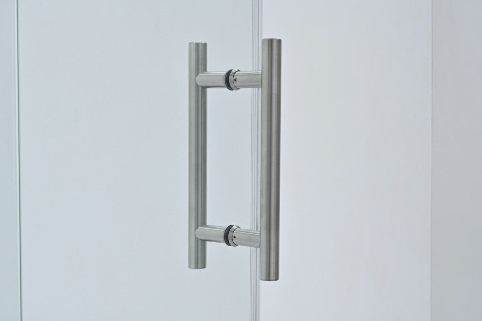 56"“60"Wx76" Frameless Sliding Shower Door With Clear Glass