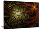 "Red Yellow Metallic Fabric Flower" Digital Canvas Print, 20"x12"