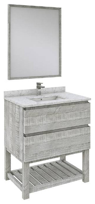Fresca Formosa Modern 30" Ash Open Bottom Single Sink Vanity, Faucet Fft1040ch
