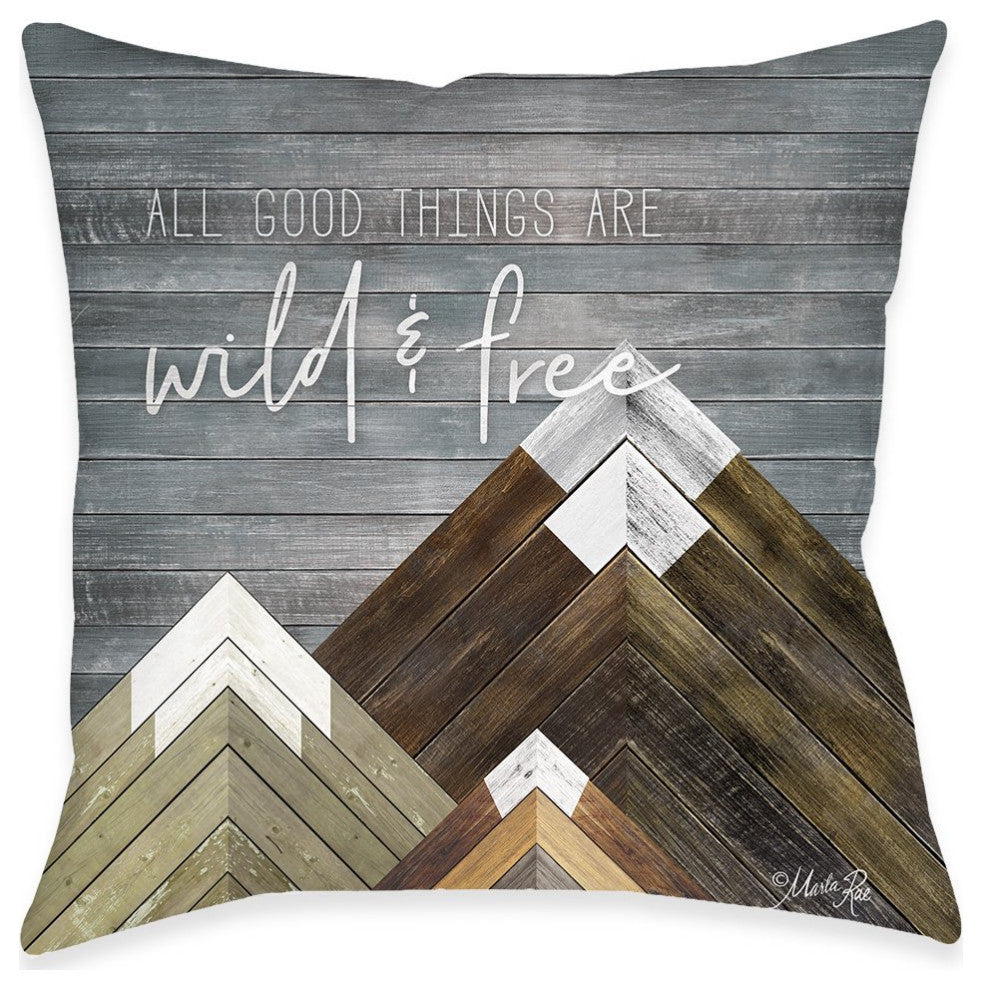 All Good Things Outdoor Decorative Pillow, 18"x18"