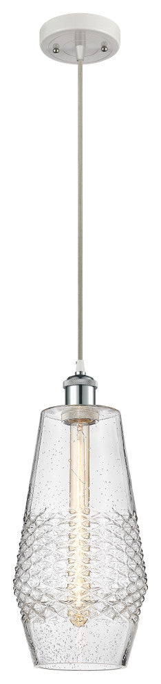 Innovations 516-1P-WPC-G684-7-LED 1-Light Mini Pendant, White, Polished Chrome
