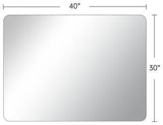 39 inches Rectangular Frameless Wall Mounted Bath Vanity Mirror