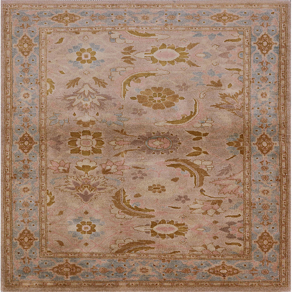 Ahgly Company Indoor Square Mid-Century Modern Area Rugs, 7' Square