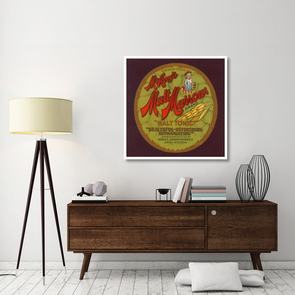 "McAvoy's Malt Marrows "Malt Tonic" Digital Paper Print by Retrolabel, 42"x42"