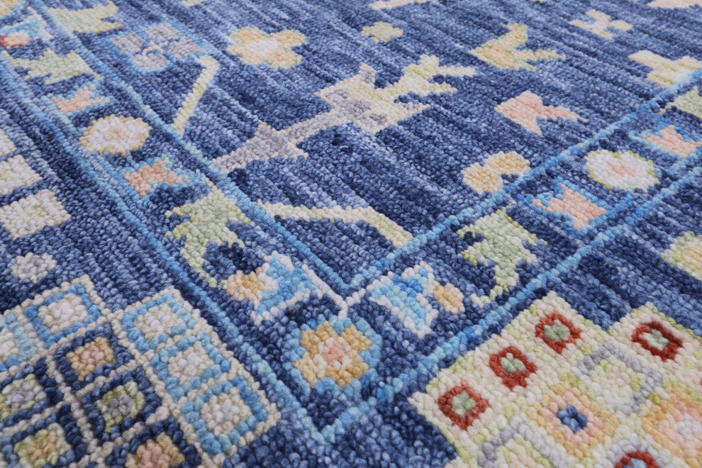 Turkish Oushak Handmade Wool Rug 10' 5" X 13' 10" - Q13283