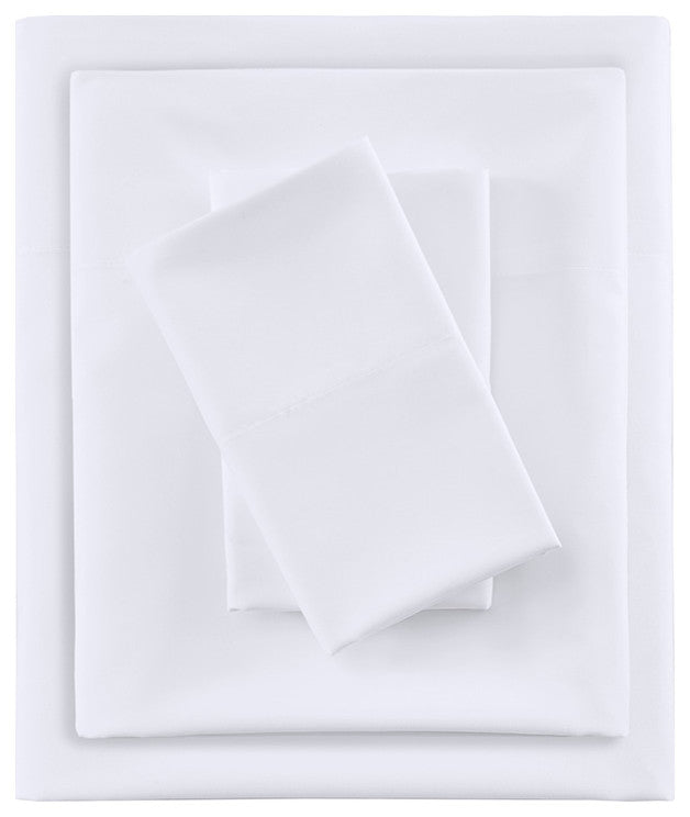 Sleep Philosophy Smart Cool Microfiber Sheet Set, White