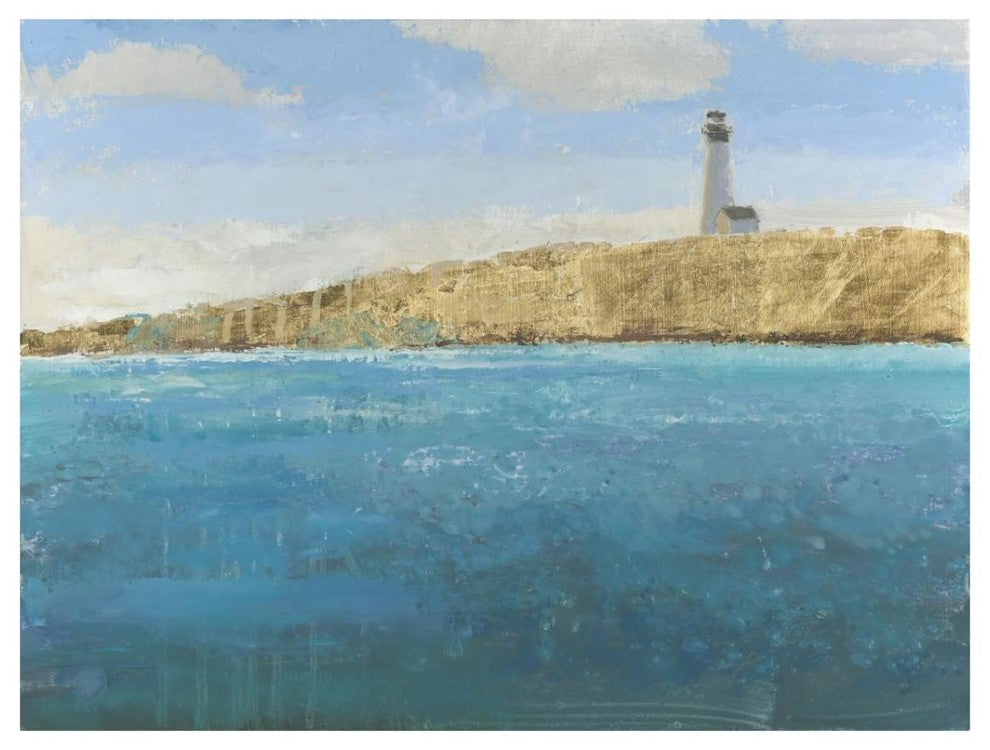 "Lighthouse Seascape II" Digital Paper Print by James Wiens, 34"x26"