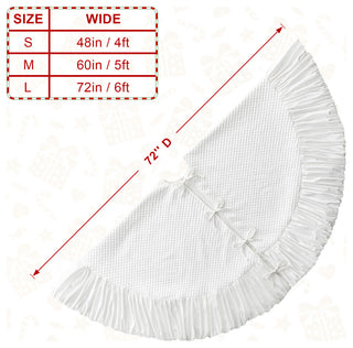 72"D Velvet Ruffled Christmas Tree Skirt