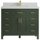 Cambridge 42 Single Sink Bath Vanity in Pewter Green 2" Carrara Quartz