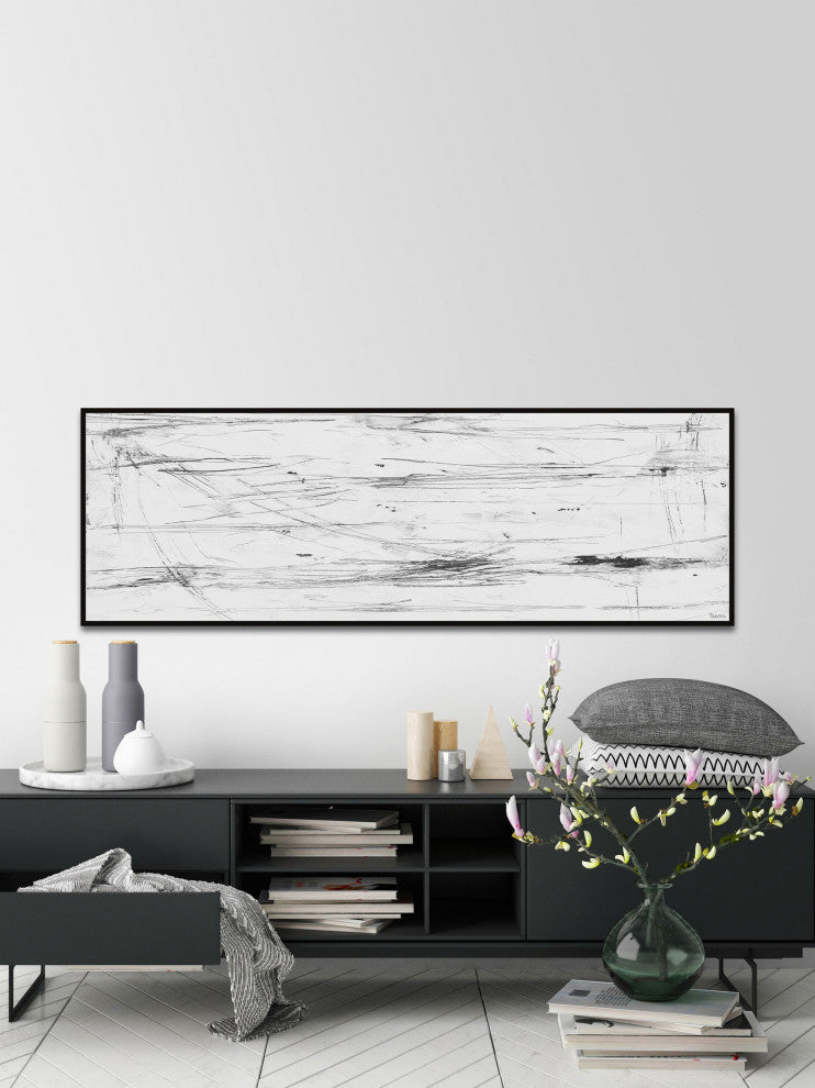 "Pointless Thoughts" Floater Framed Painting Print on Canvas, 60x20