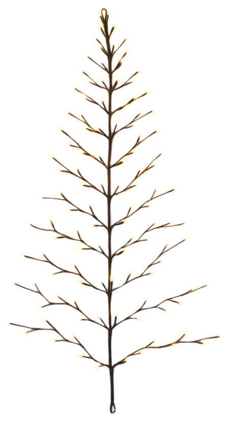 4'' High Electric Tree Shape Birch Wall Hanging With Timer Feature