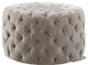 Ottoman, Beige Fabric Fabric, Foam, TB117-2013 Beige Fabric