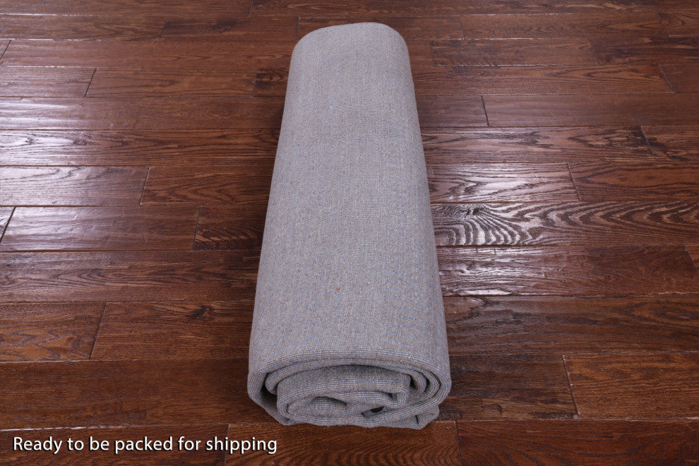 Wool and Silk Savannah Grass Hand-Knotted Rug 6' 0" X 9' 3" Q11398
