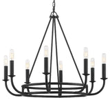 Bailey 8-Light 22" Chandelier, Matte Black