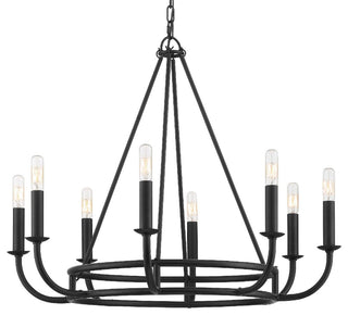 Bailey 8-Light 22" Chandelier, Matte Black