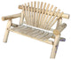 Rustic White Cedar Log Park Bench, 4 Foot